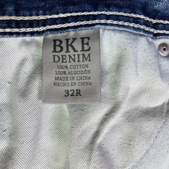 BKE Denim Men's 32R Derek Jeans Distressed Holes - Picture 14 of 15